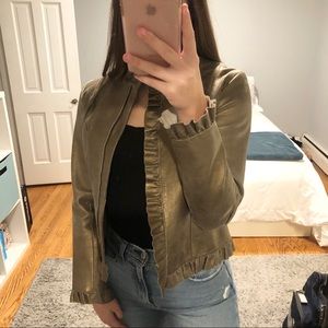 Vintage Gold Leather Jacket